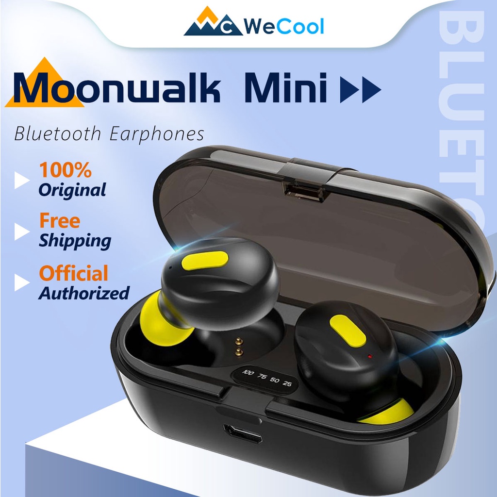 Tai nghe bluetooth Wecool Moonwalk mini yellow Bluetooth 5.1 không dây ...