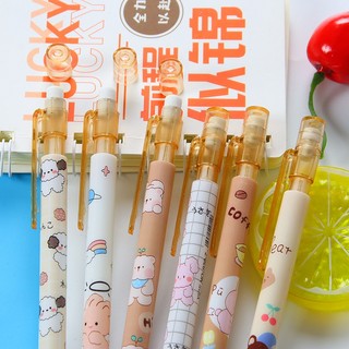 3 Bút Chì Bấm Gấu Nâu Kèm Tẩy - Thỏ Hồng VPP