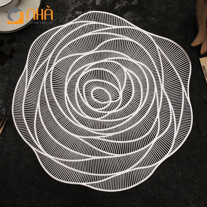 Tấm Lót Bàn Ăn Placemat In Cách Nhiệt Bronzing Sang Trọng