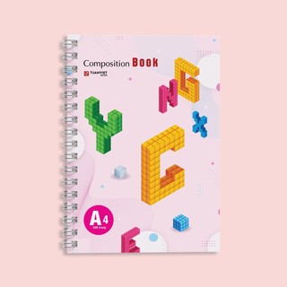 Sổ lò xo kẻ ngang 200 trang khổ A4 TUANVIET BOOKS chủ đề Alphabet - Phù hợp làm sổ kế hoạch, sổ nhật kí, tập vở ghi chép