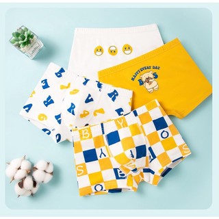 [BT04 Hàng mới] Quần lót bé trai, quần bơi bé trai size đại họa tiết sọc vàng trắng Maruka Fashion 12-45kg