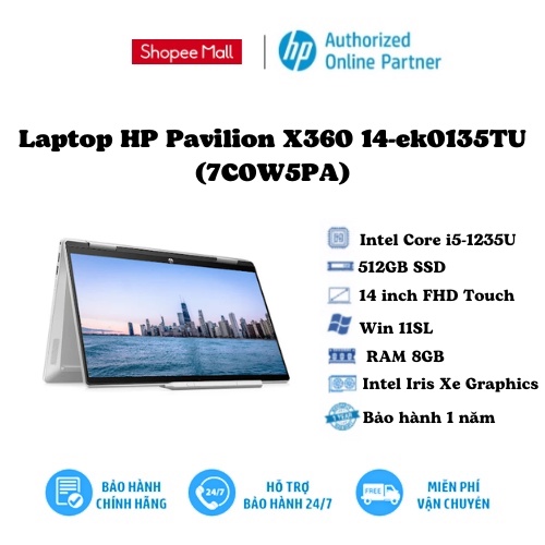 Laptop HP Pavilion X360 14/ Intel Core (up to 4.40 GHz, 12MB)/ 512GB SSD/ 14 inch FHD Touch