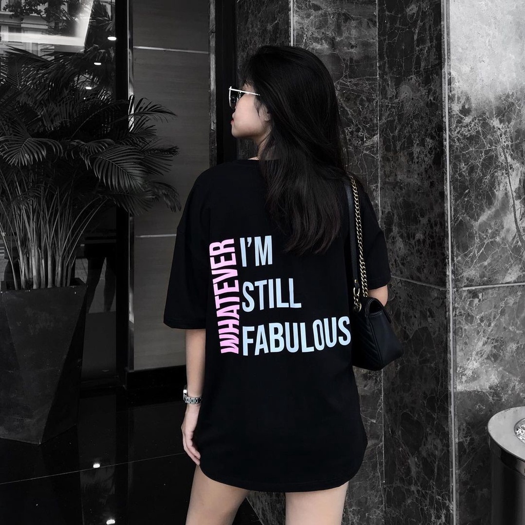 Áo thun nữ BLACKDOKI-Whatever , áo phông form rộng tay lỡ cá tính chất cotton dày dặn basic