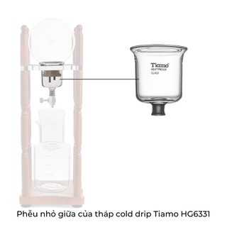 Volcano Phụ kiện tháp cold drip Tiamo HG6331 phểu nhỏ giữa (không gồm nút cao su)