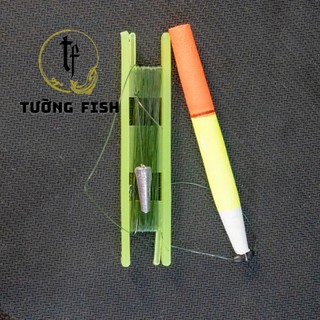 Bộ  cước ,lưỡi, phao, chì cột sẵn bộ dây cước đã buộc sẵn dùng cho câu đơn đài