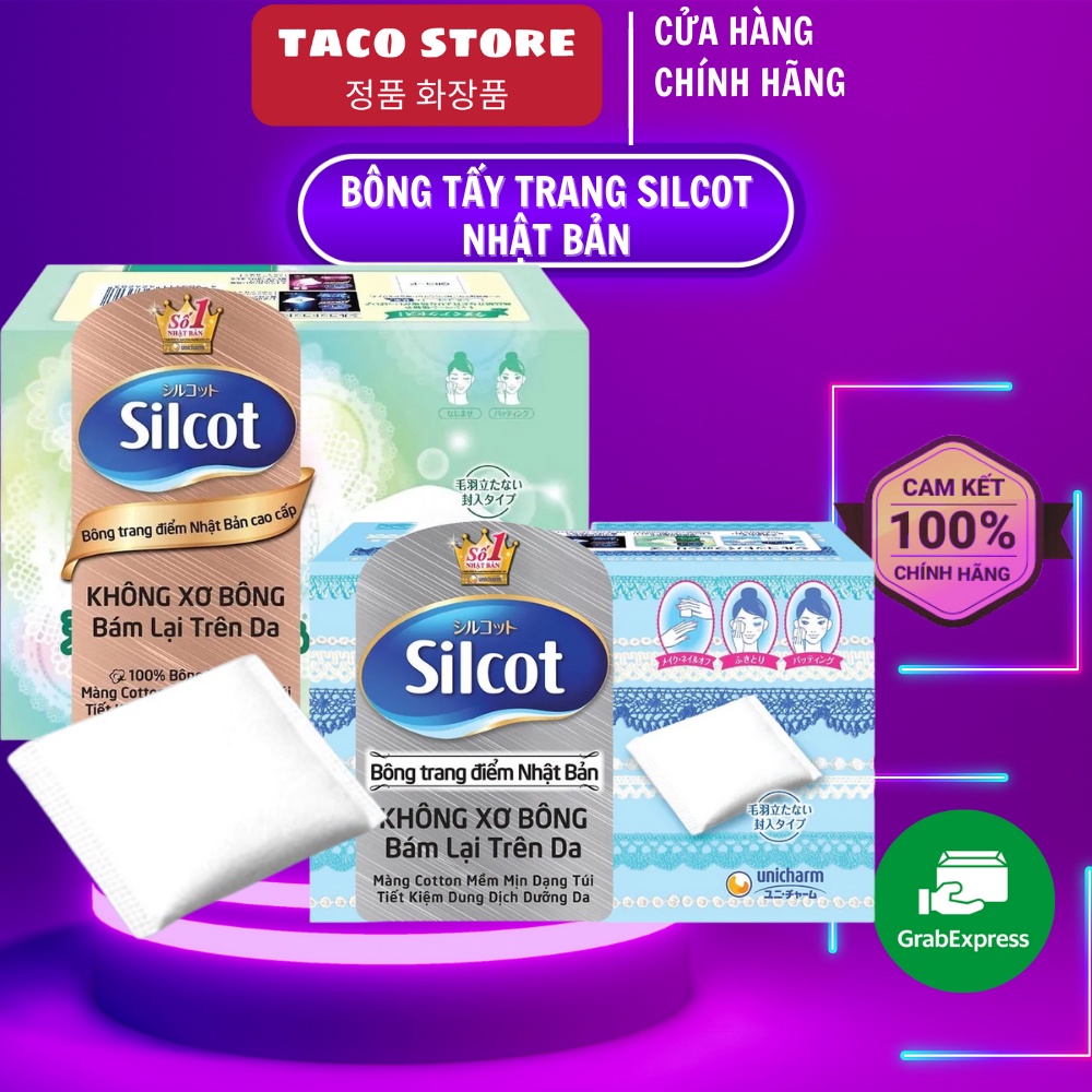 Bông tẩy trang Silcot Nhật Bản Hộp 82 Miếng Xanh Dương & Hộp 66 Miếng ...