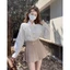 SET ÁO SƠ MI BÈO + CHÂN VÁY XẾP LY ⚡HỎA TỐC⚡ MEOINDAHOUSE