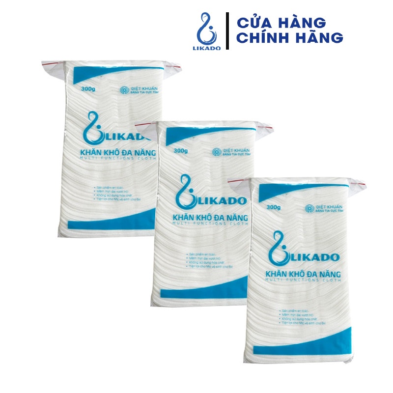 Ảnh Khăn khô đa năng likado 300g kích thước 14x20cm SET 3 GÓI 1