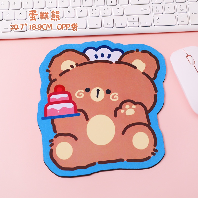 Miếng Lót Chuột Pad Chuột Silicon Chống Trượt Thấm Thảm Lưới Hình Họa Tiết Gấu Thỏ Cute