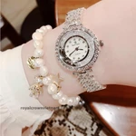 Đồng hồ nữ chính hãng dây thép Royal Crown 2606 chống nước, đính đá cao cấp, đeo tay đẹp, sang chảnh — ảnh 6