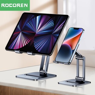 Rocoren Nhôm Để Bàn Giá Đỡ Điện Thoại Đứng Có Thể Gập Lại Máy Tính Bảng Hỗ Trợ Giá Đỡ Cho iPhone 17 16 15 iPad Pro Air Đa Năng Giá Đỡ Gắn