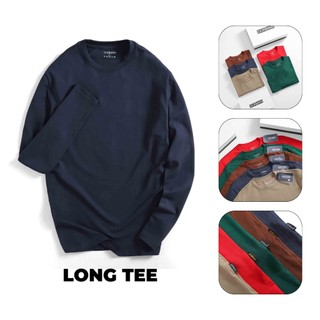 Áo thun cổ tròn tay dài Kboy Chất cotton co giãn 4 chiều, trơn mát , phù hợp mặc hằng ngày - AT20
