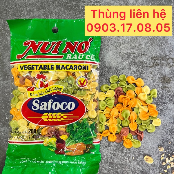 [chay/mặn][THÙNG 20 GÓI] Nui hình nơ rau củ Safoco(200gr) | Shopee Việt Nam