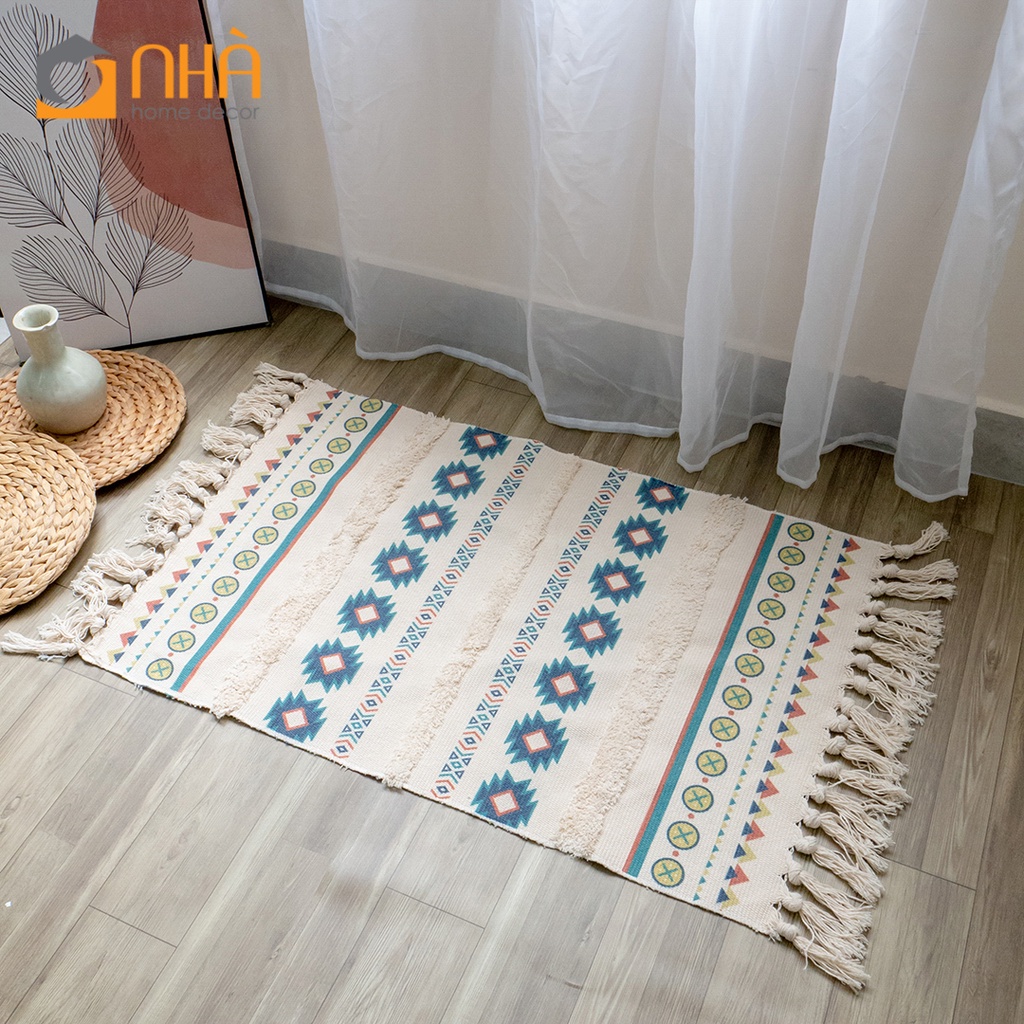 Thảm Trải Sàn Canvas Phong cách Bắc Âu Hiện Đại kích thước 60x90cm