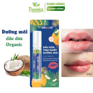 Dầu dừa dưỡng môi nguyên chất tinh khiết hữu cơ ép lạnh Vietcoco 2ml