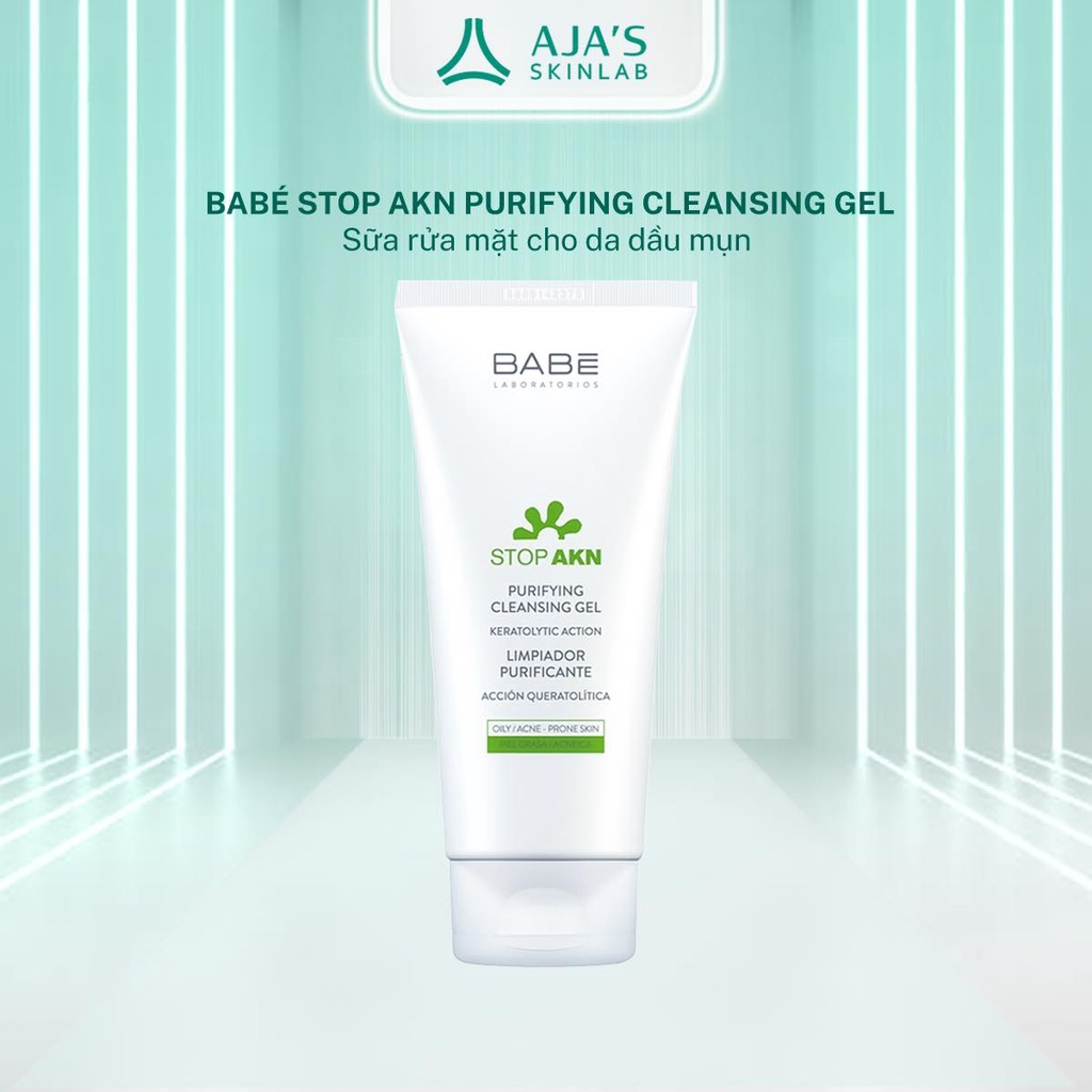 Ảnh Sữa rửa mặt BABE Stop Akn Purifying Cleansing gel cho da dầu mụn 200ml - AJAS SKINLAB 2