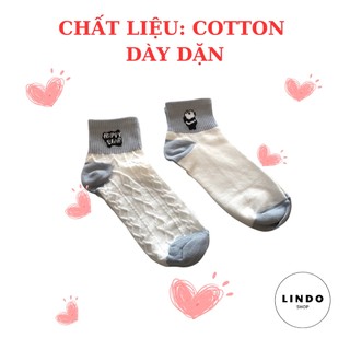 Tất cổ ngắn nữ phong cách Hàn Quốc hiện đại LINDO - Tất/ vớ màu sắc, kiểu dáng đa dạng chất liệu cotton