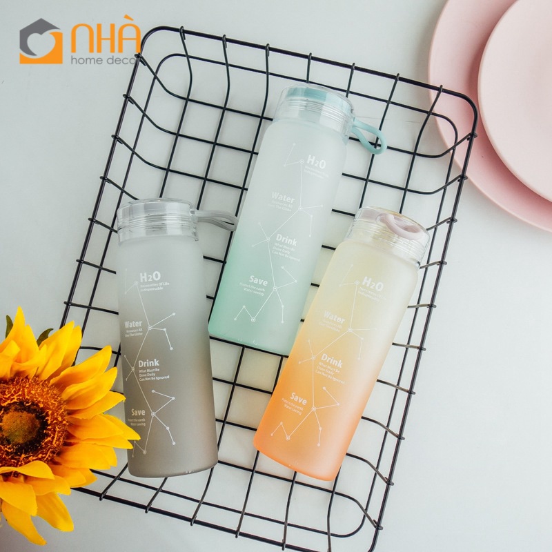 Bình Giữ Nhiệt Hàn Quốc H20 Họa Tiết Chòm Sao Nắp Miệng Chống Tràn