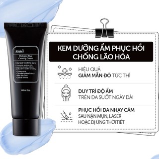 Klairs Midnight Blue Calming Cream - Kem dưỡng phục hồi da ban đêm (30ml - 60ml)