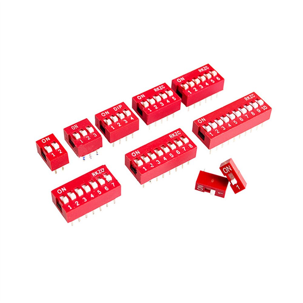 thumbnail image 2 of Micro DIP Switch 2.54mm Pitch - Choose 1P To 10P (Set Of 1-10 Pieces) 2 of 6