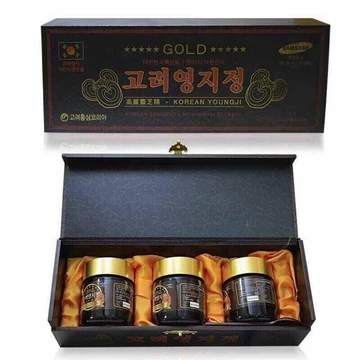 CAO LINH CHI NÚI HÀN QUỐC HỘP GỖ ĐEN ( HỘP 3 LỌ X 120G ),ổn định huyết áp, cân bằng đường huyết