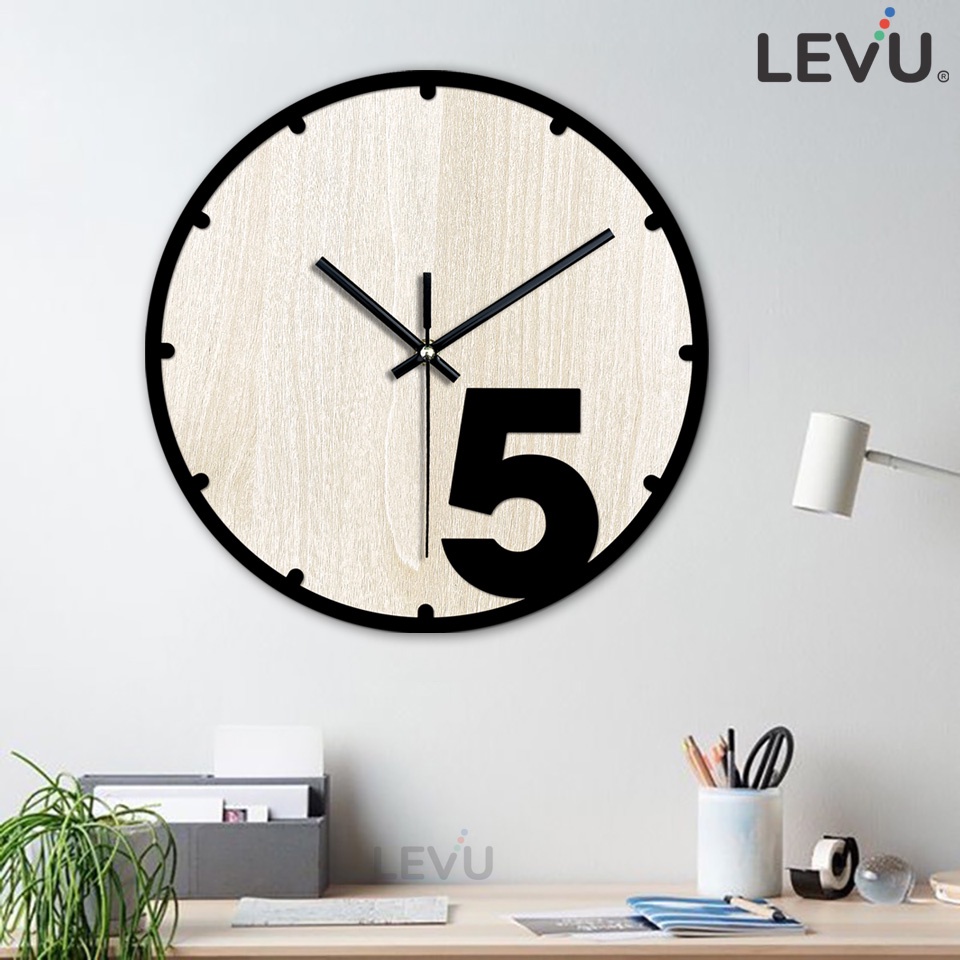 Đồng hồ gỗ Handmade treo tường Decor trang trí SB021