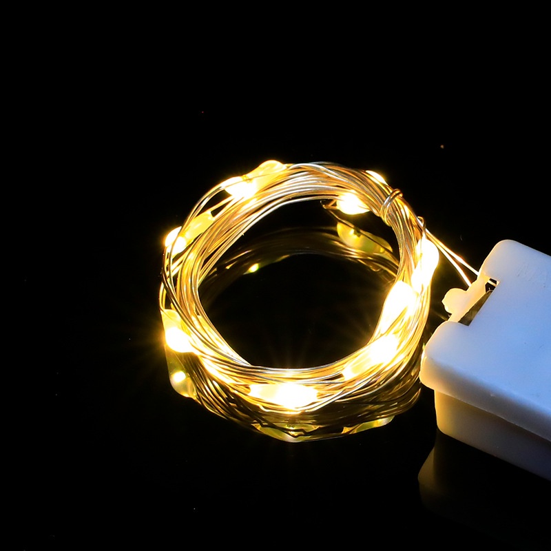 Combo 5 Dây đèn Led dùng pin ,dây đèn đom đóm 1 mét nhấp nháy 3 chế độ