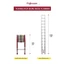 Thang nhôm Inox rút đơn 3,8M - 4,4M - 5.4M gấp gọn Nhập Khẩu Nhật Bản FUJIHOME, telescopic ladder