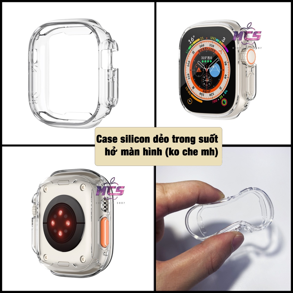 case ốp đồng hồ a watch ultra 49mm 45 44 42 41 40 38mm silicon dẻo