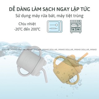 Cốc tập uống 3 giai đoạn silicone cho bé ăn dặm