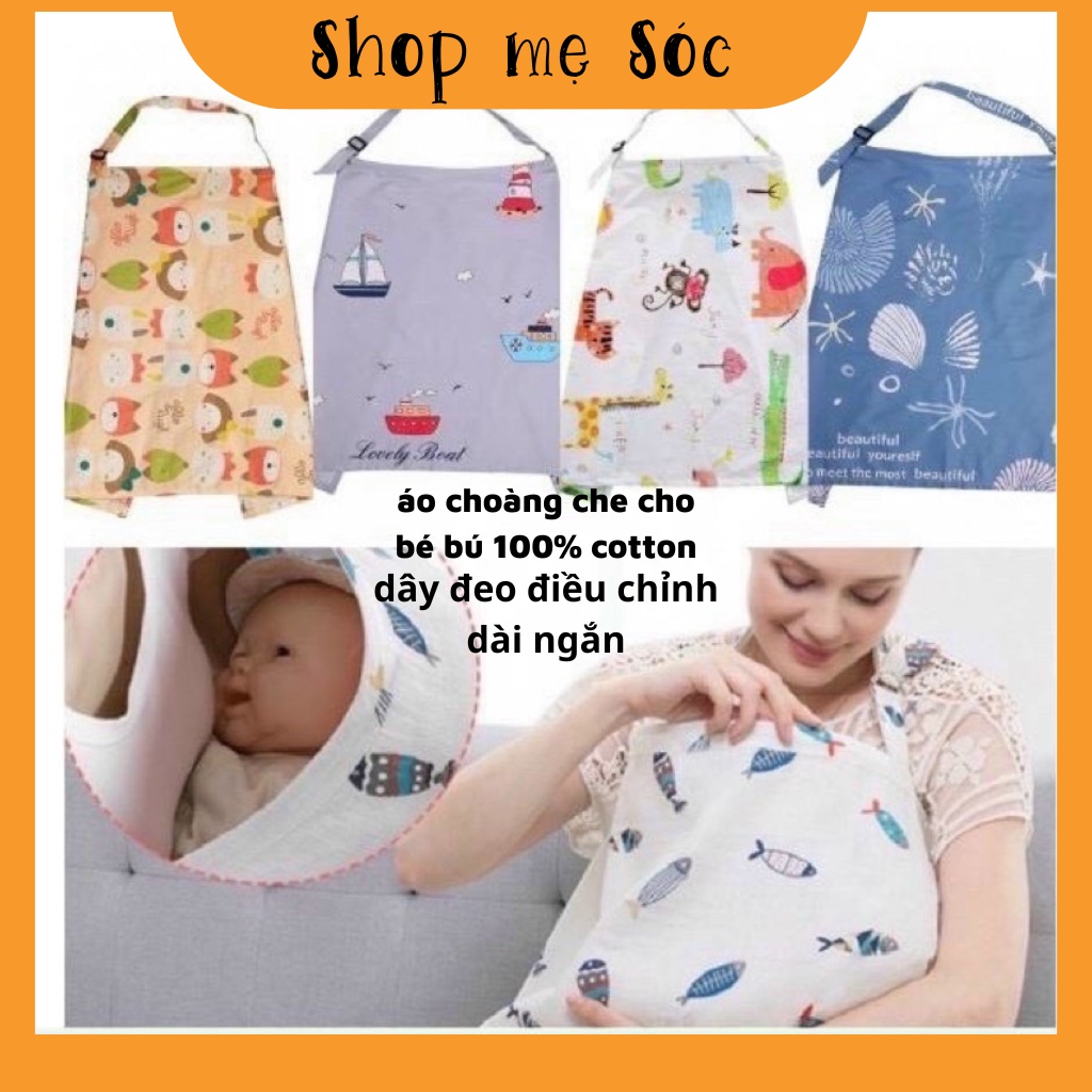 Khăn choàng cho bé bú, khăn che bụi cho bé, khăn che nắng cho bé mesocshop
