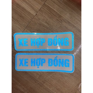 (1 cái) xe hợp đồng decal phản quang laoi5 1 đèn chiếu vào phát sáng không bay màu