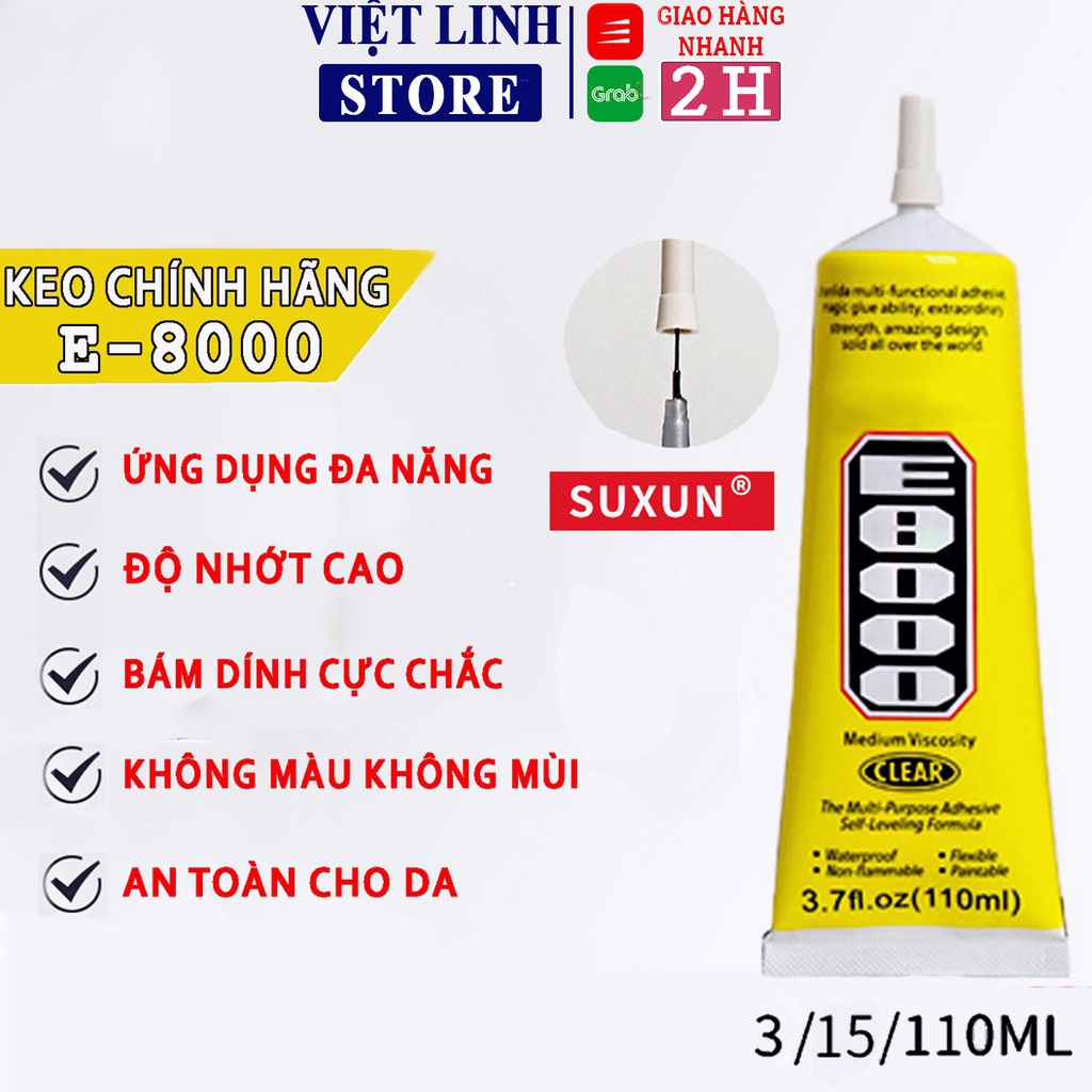 Keo Dán Kính – Dán màn hình điện thoại E8000 – Dán Phụ Kiện Trang Trí Điện Thoại, bám dính cực tốt – Việt Linh Store