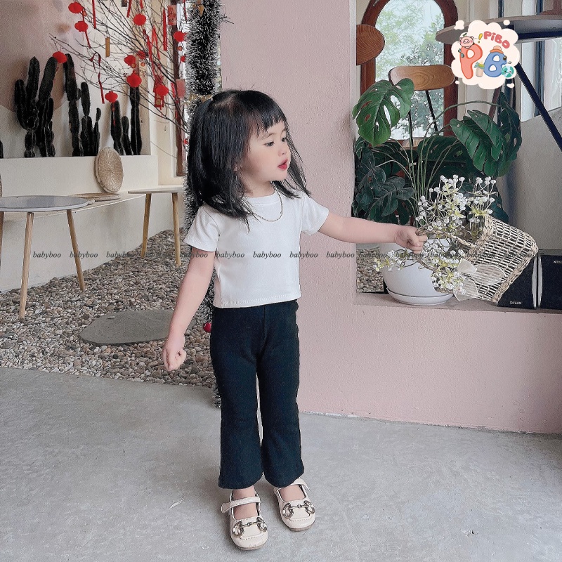 Ảnh Áo Croptop Cộc Tay Bé Gái Đáng Yêu , Vải Zip Cao Cấp, Dễ Phối Đồ, Quần Áo Bé Gái CRCT- BabyBoo - PiBo Store 1
