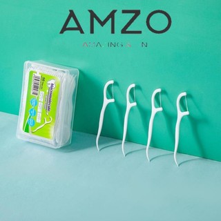 AMZO_HỘP 50 TĂM CHỈ NHA KHOA CHĂM SÓC RĂNG MIỆNG/TĂM XỈA RĂNG KHÔNG GÂY ĐAU NƯỚU/LÀM SẠCH KẼ RĂNG