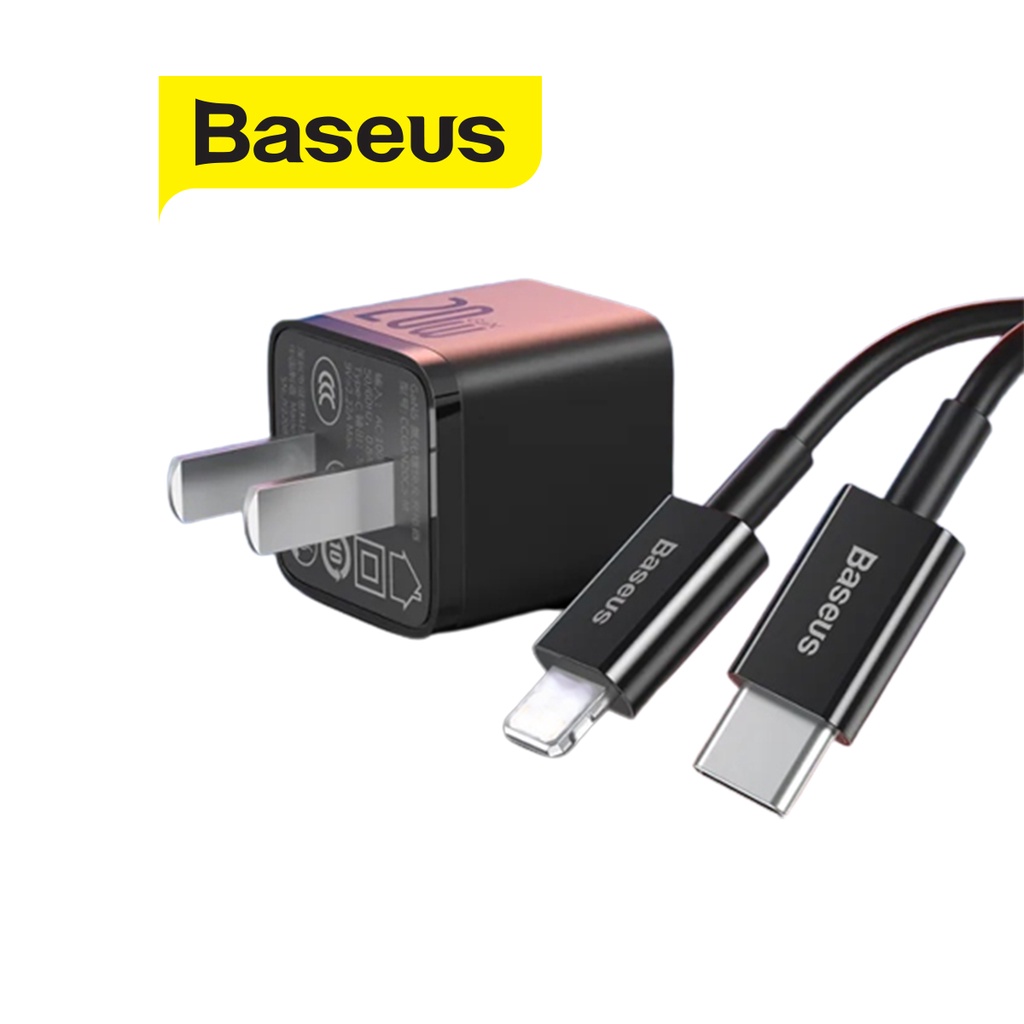 Ảnh Bộ Sạc Nhanh Typec to IP PD20W 3.0A Baseus GaN5 Fast Charger 1C dành cho IP10/11/12/13/14promax (ĐEN) 2