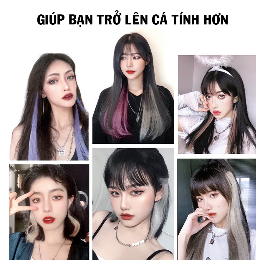 Tóc giả light-Tóc nối dán high light dán chắc chắn không bung (giá 1 mảnh) Phong cách Hàn Quốc