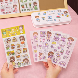 3 Túi 4 Tấm Sticker Dán Cô Bé Nhiều Chủ Đề