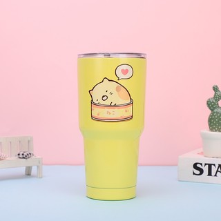 Bình nước giữ nhiệt inox 900ml tặng túi sách, vòi hút, cọ vòi