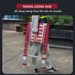 Thang nhôm đơn rút gọn FUJIHOME TLI500R - Cao 5m - Đế cao su chống trượt - Nhập khẩu chính hãng
