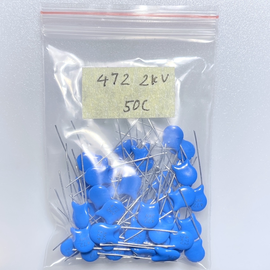 10-Piece High Voltage Ceramic Capacitor Assortment - 6KV, Axial, Values 101-501pF 6 thumbnail image