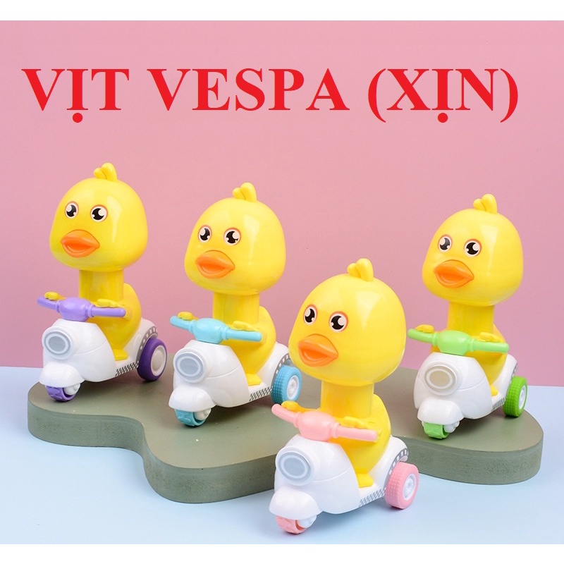 Đồ chơi vịt con đi xe máy vespa ấn là chạy bốc đầu cực cute, vịt chạy ...