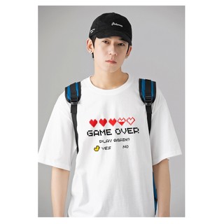 Áo thun Game Over Yes No siêu chất , áo thun tay lỡ form rộng dáng unisex nam nữ chất vải mềm mịn co dãn tốt