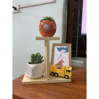 Kệ Gỗ Để Bàn Trang Trí Decor, Kệ Để Chậu Cây cảnh hộp bút đồ lưu niệm
