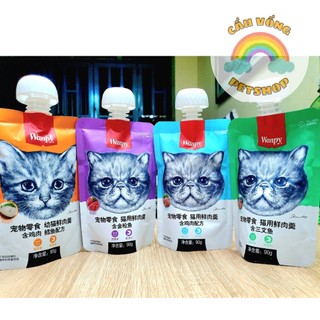 [Hỏa Tốc] Súp thưởng WANPY nắp vặn cho mèo - Gói 90g