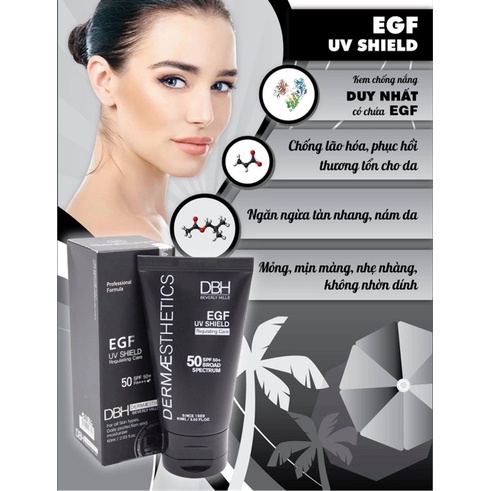 Kem chống nắng DBH EGF UV Shield SPF47+ PA+++ Hàng Chính Hãng - PHUONGANHOUSE