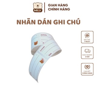 Nhãn dán ghi chú chính hãng Mily chống thấm nước.