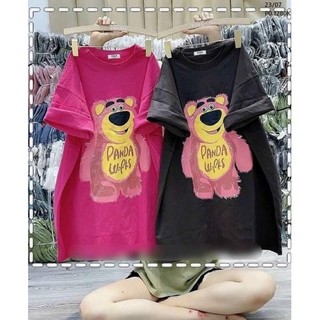 Áo phông tay lỡ cotton Gấu Panta Wofks , áo thun nam nữ tay lỡ Gấu Panta Wofks over - Gấu Panta