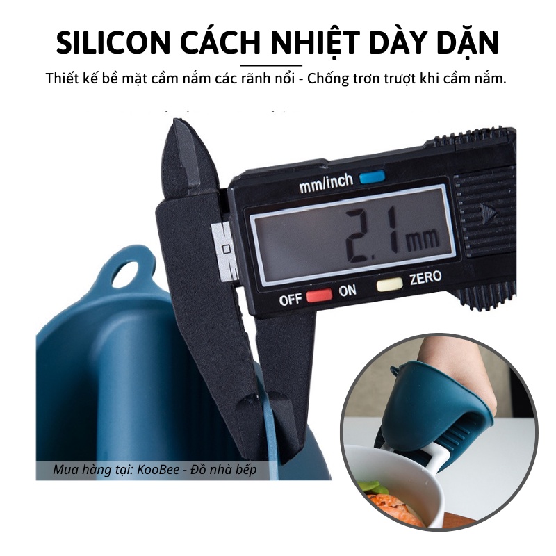 Bộ Dụng Cụ Gắp Bát Đĩa Chống Nóng KOOBEE – Kẹp Gắp, Găng Tay Silicon, Kẹp Nhấc Bát Chống Bỏng Cao Cấp (PKB40)