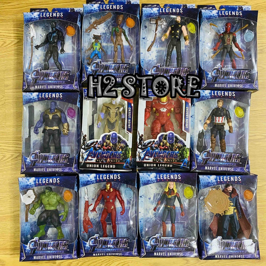 Hasbro Marvel Set Von 4 6 Zoll (15 Zentimeter) Figuren; Spider-Man, Iron Man, Captain America Und Hulk